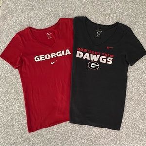Nike Georgia Bulldogs V-neck Tees! ❤️🖤